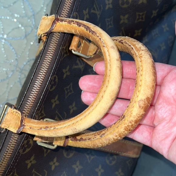 Authentic Louis Vuitton Keepall 45 Bag Duffel Carryon repair leather damaged - Picture 11 of 17